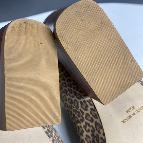 Able Local Global Rojas Leopard Print Heeled Mule Shoes Size 8.5M - Picture 17 of 17